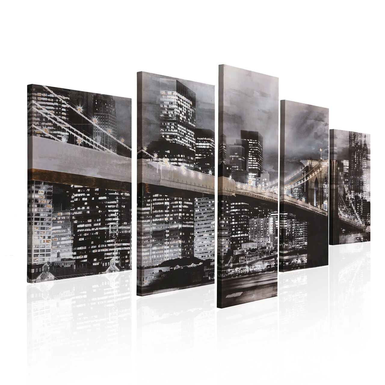 New York City Wall Decor Canvas Wall Art 5 Piece Framed Wall Art